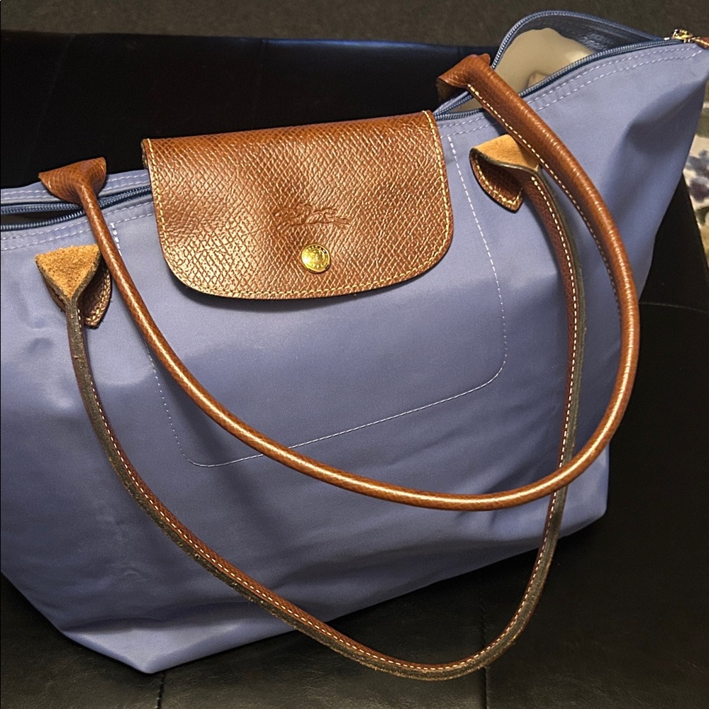 Longchamp large Le Pliage Periwinkle Tote Bag